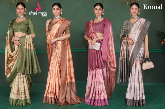 Komal By Src Silk Weaving Digital Printed Sarees Orders In India